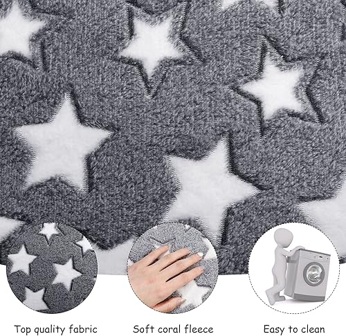 Miniatura 10 de 4 piezas de cama de conejo de 13 x 19 pulgadas, alfombrillas de felpa de conejillo de indias, alfombrillas de felpa para animales pequeños, perros,