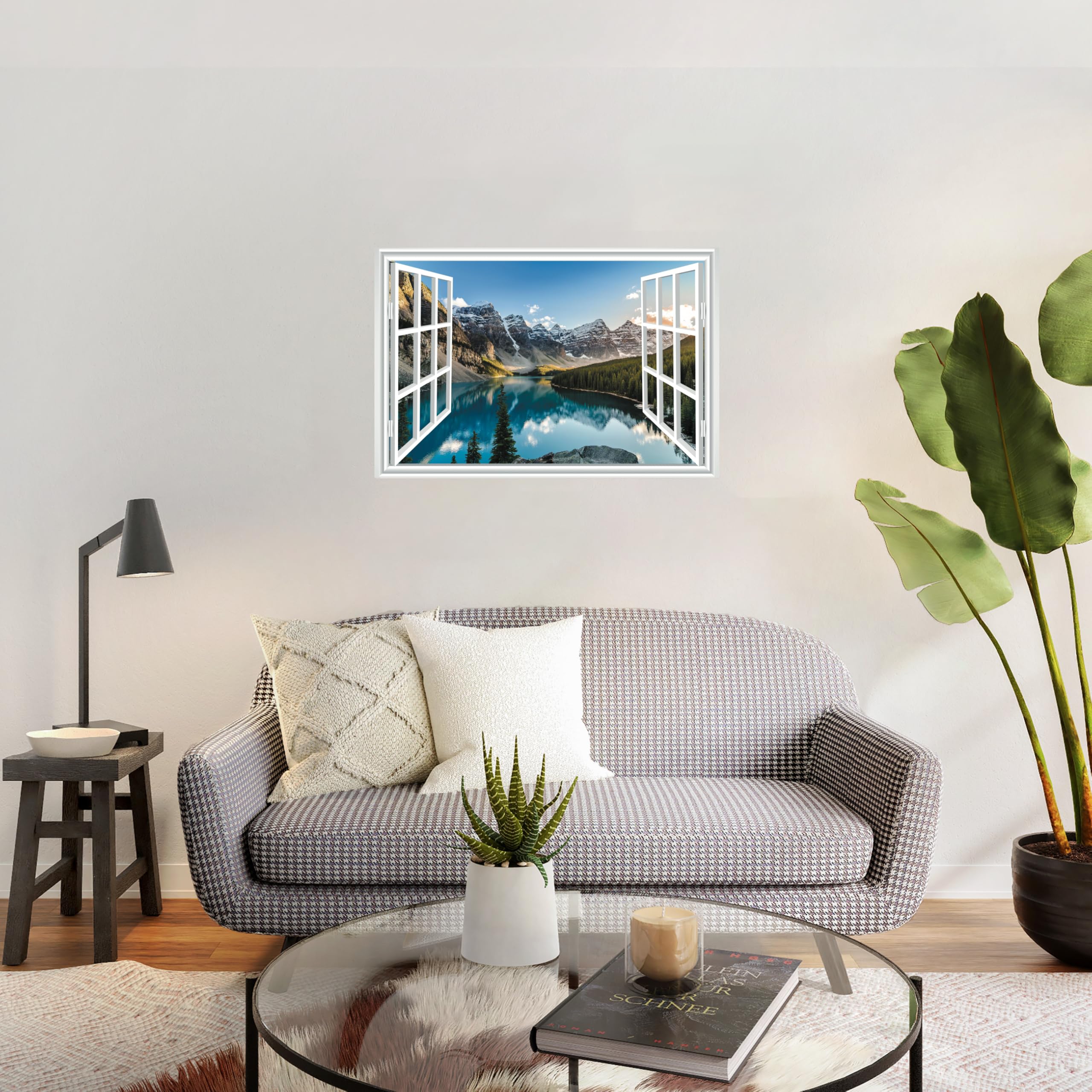 Stickers Porte Poster Scène De Neige De La Forêt Blanche 77 X 200 Cm 3D Papier Peint Porte Trompe L'Oeil Pour Salon Chambre Décoration De La Maison Stickers Muraux Imperméable Stickers Amo