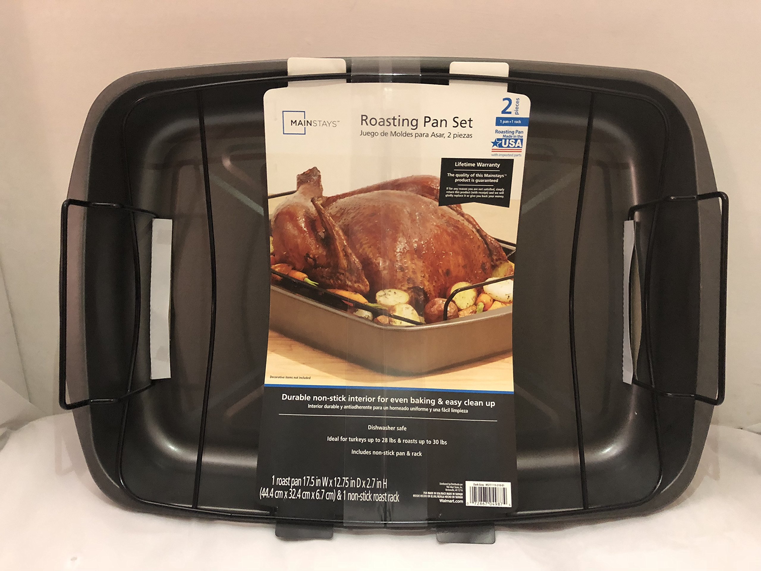 MAINSTAYS Roasting Pan Set (Non-Stick)