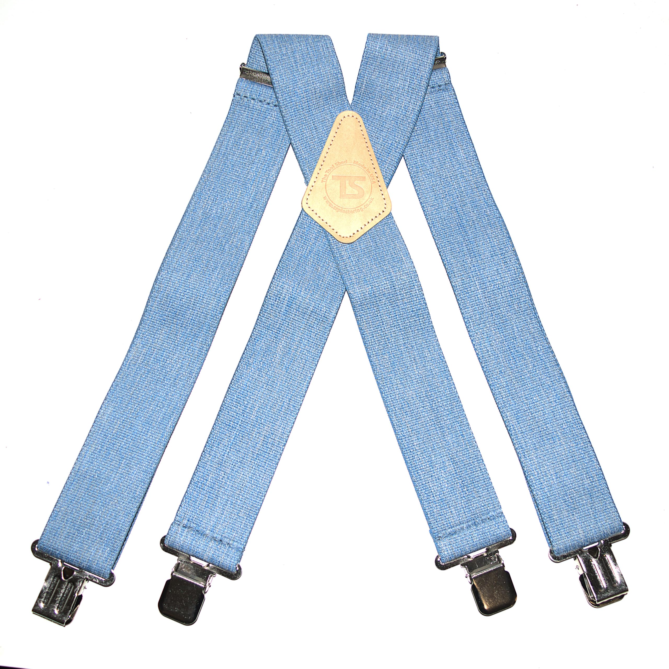 Brimarc Men's Denim Work Trouser Braces 2" Wide Heavy Duty 75 Assorted Patterns (Denim)