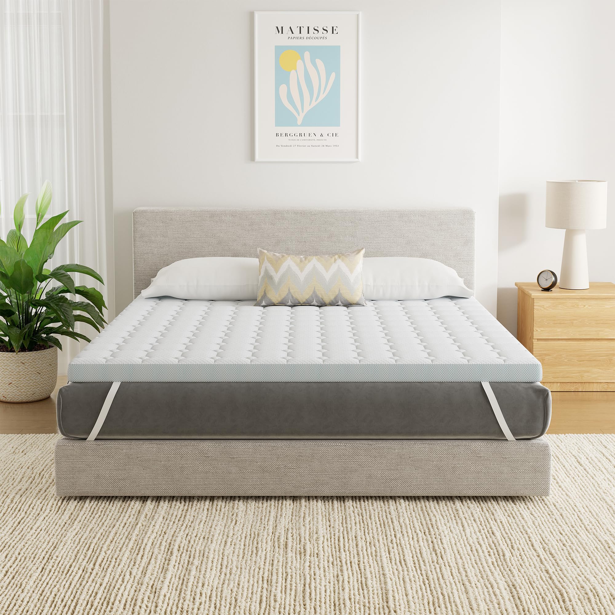 SynthoSpace Topper 120 x 200 cm, H2, coprimaterasso 120 x 200 cm, lavabile altezza 7 cm