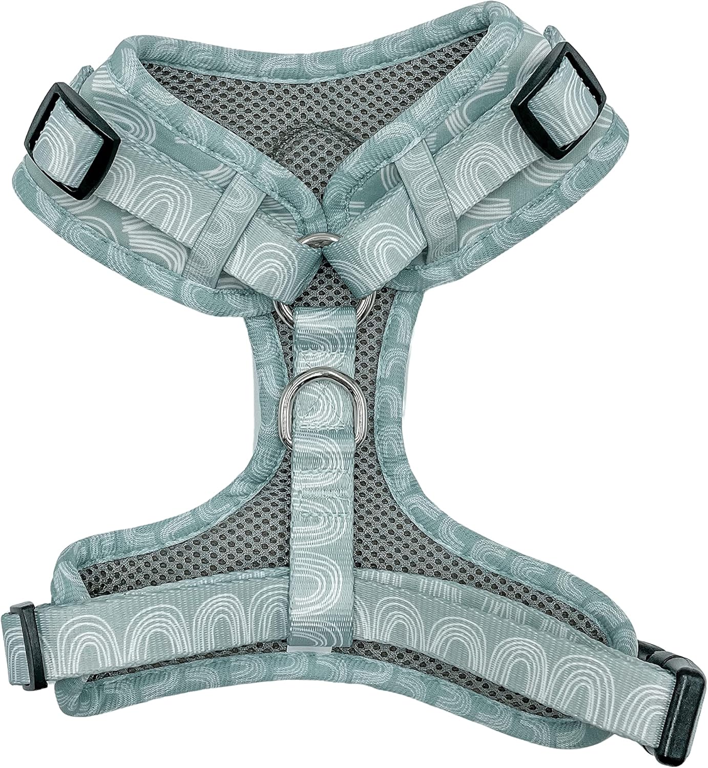 Mint Rainbows Dog Harness (Large, Mint)