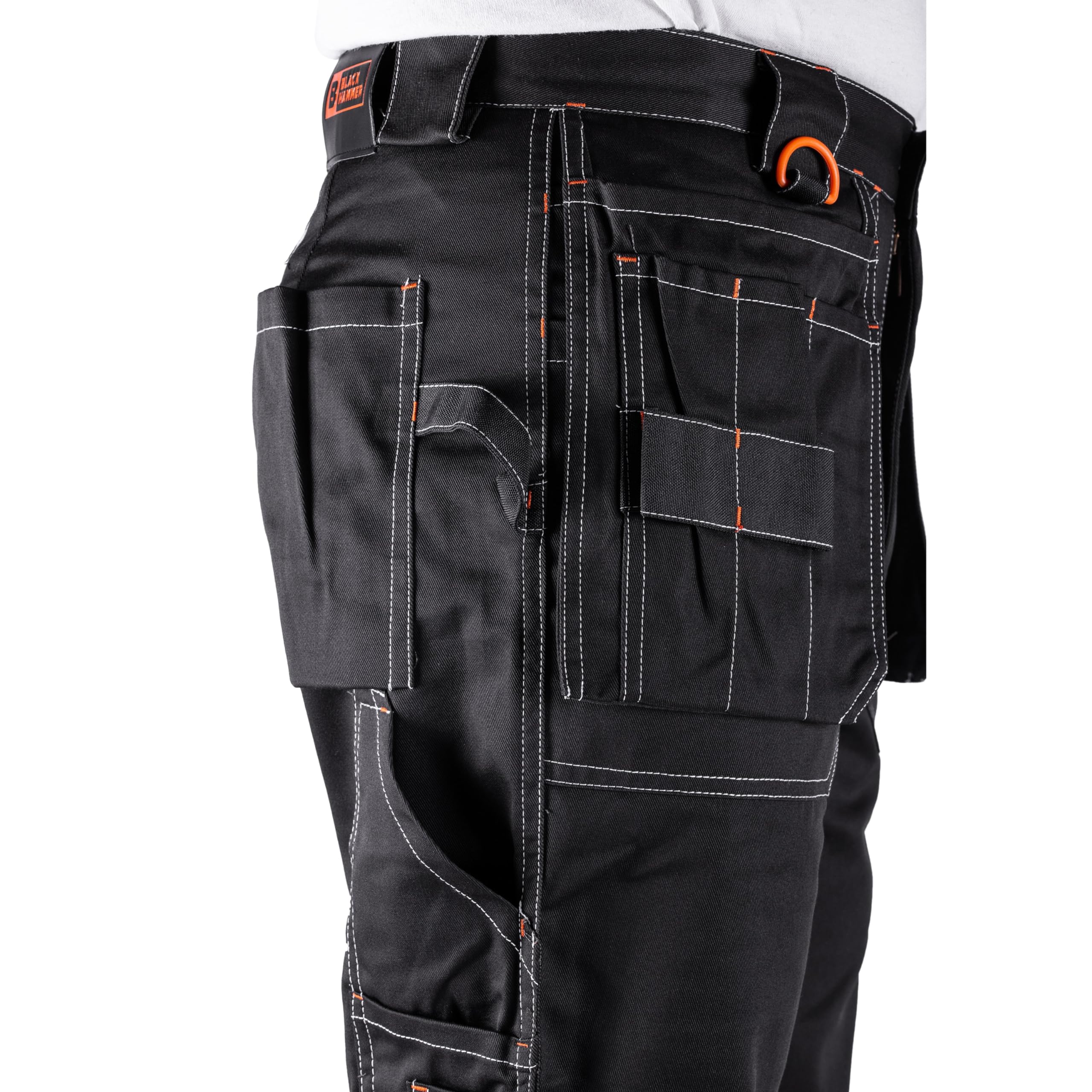 BLACK HAMMER Pantalones de Trabajo para Hombre Ropa de Trabajo Cómoda y Resistente Pantalones de Trabajo de Seguridad Ajuste Relajado Estilo Cargo Resistente al Agua Zilla