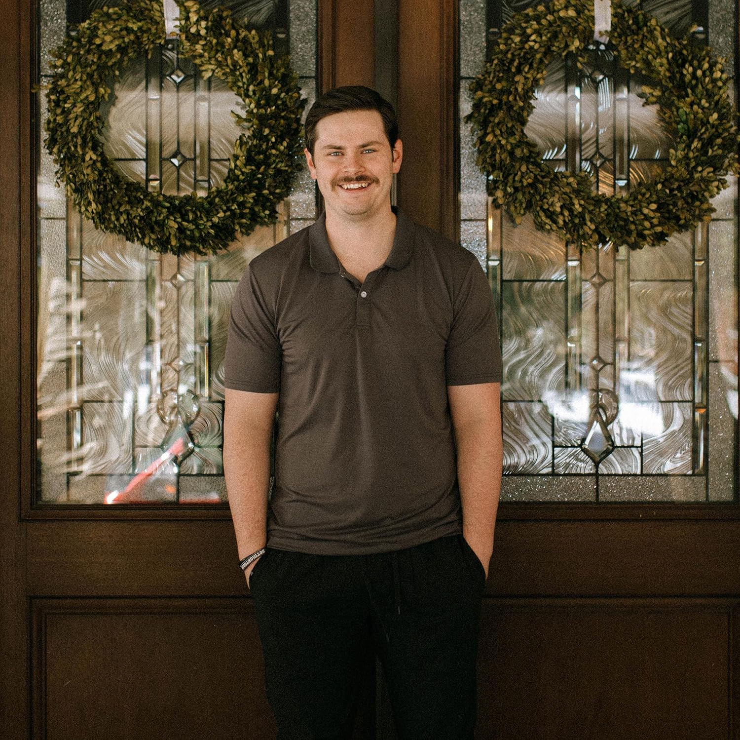 Men's Tall Slim-Fit Short Sleeve Pique Polo Polyester/Cotton Blend Long Tee - Image 4