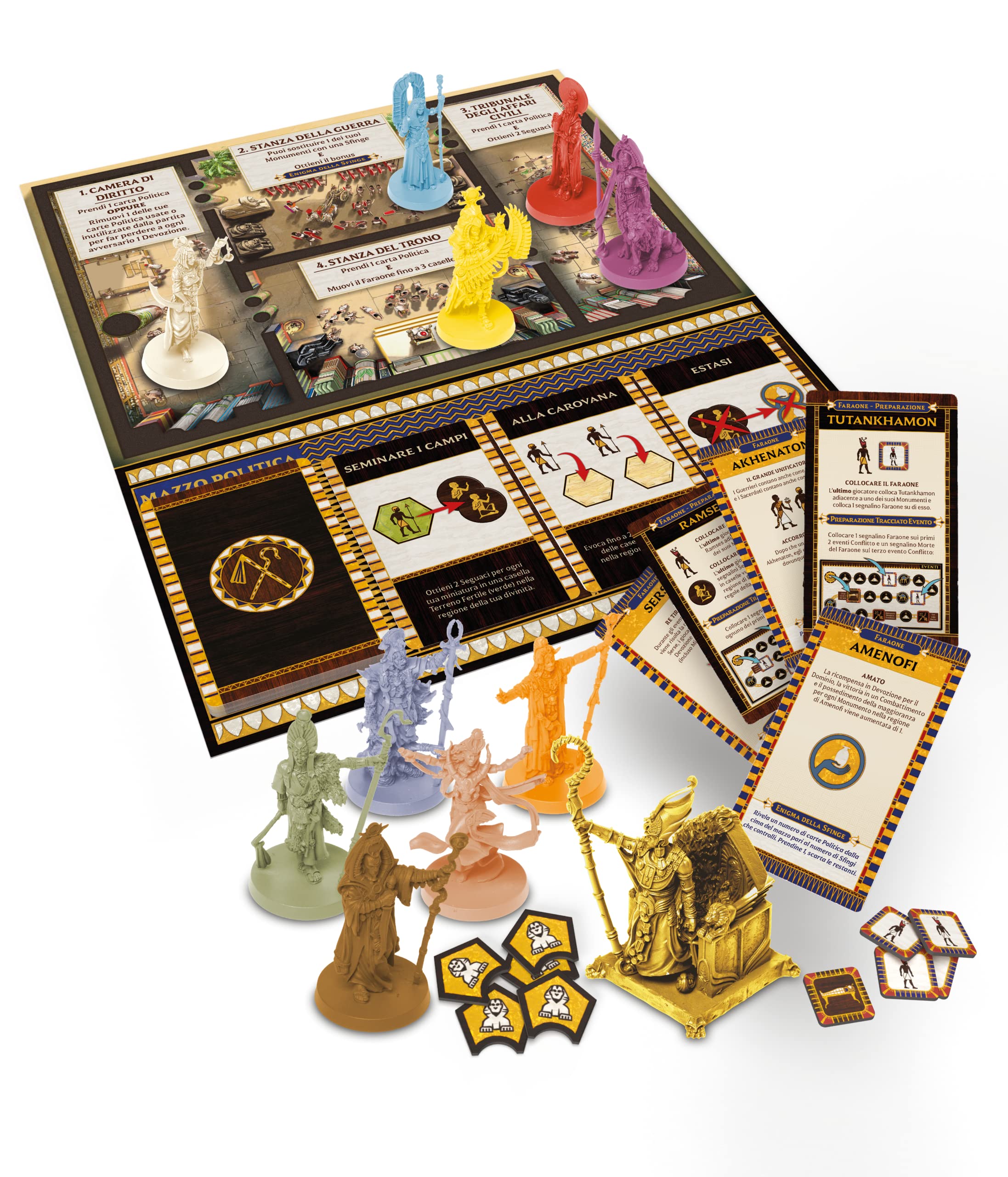 Asmodee - Ankh Divinità Egizie: Pharaoh - Espansione Gioco da Tavolo, Edizione in Italiano