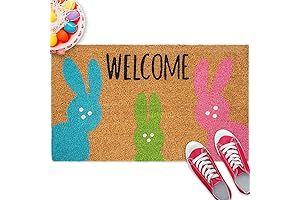 Whaline Easter Natural Coir Door Mat: Bringing Spring Joy to Your Doorstep