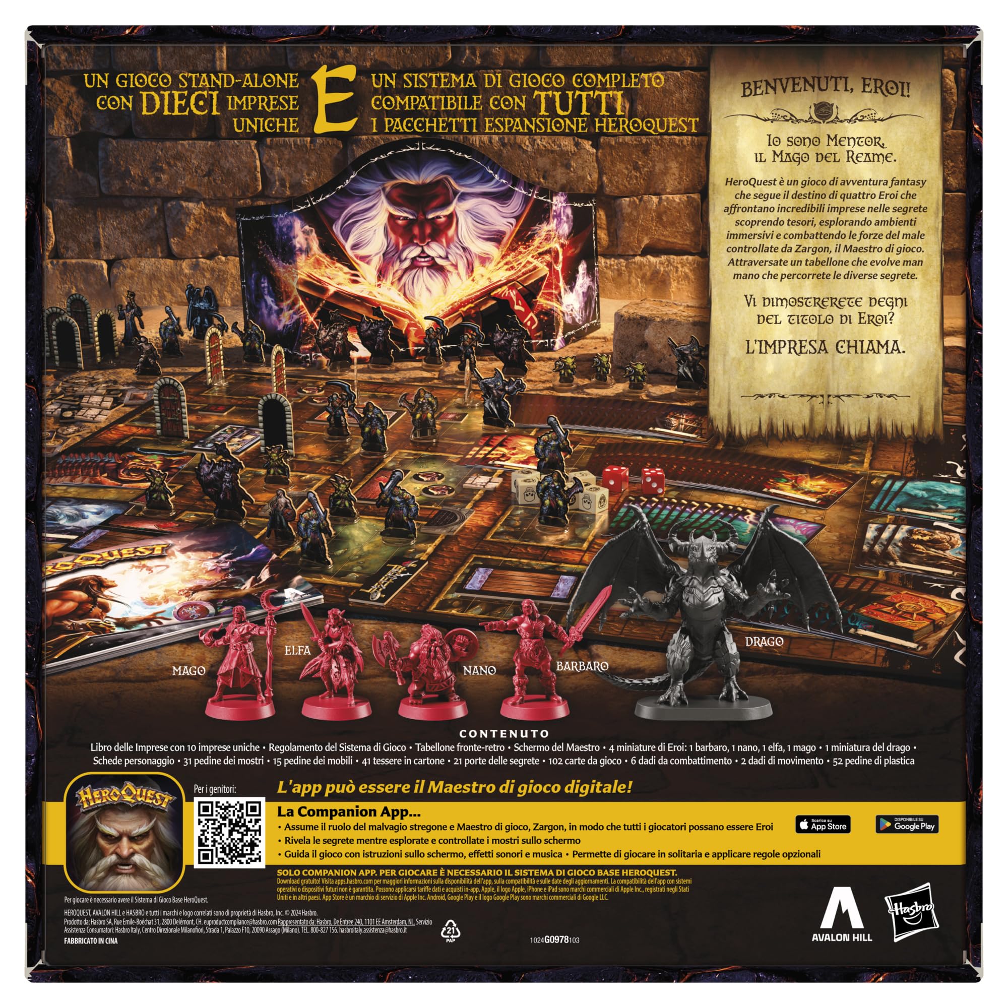 Avalon Hill, Système de Jeu HeroQuest La première lumière, Jeu de société - Version italienne