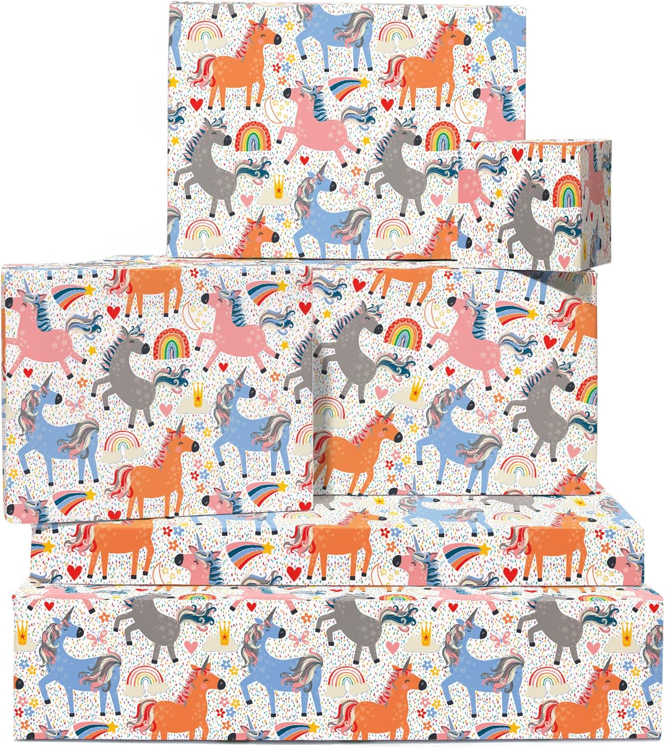 CENTRAL 23 Unicorn Wrapping Paper for Her 6 Sheets of