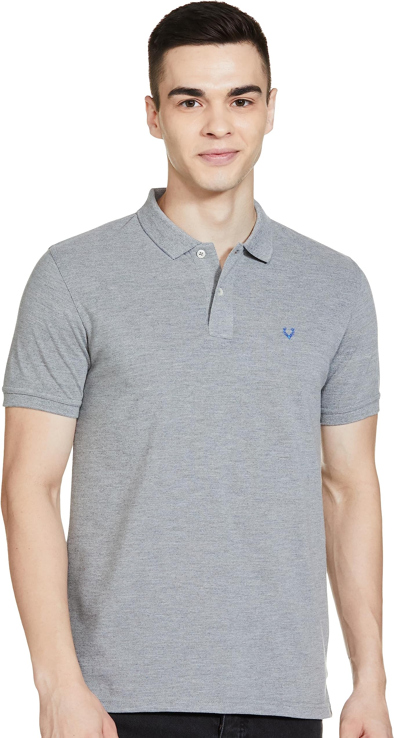 Allen Solly Men’s Polo T‑Shirt | Comfortable Rich Cotton Blend, Band Collar, Regular Fit | Stylish & Premium All Day Wear