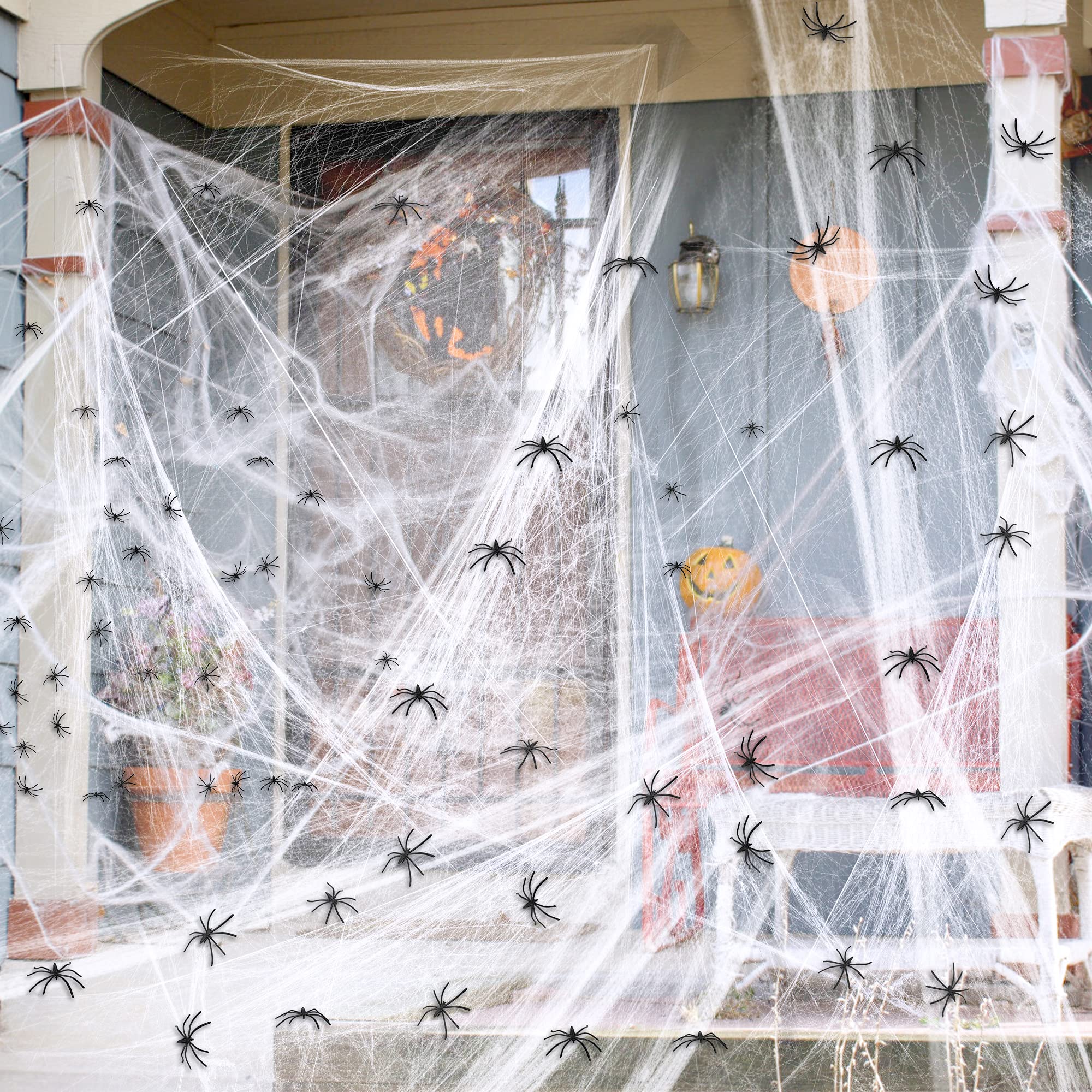 Buy Halloween Spider  with 120 Fake Spiders, 1000 sqft Fake Spider