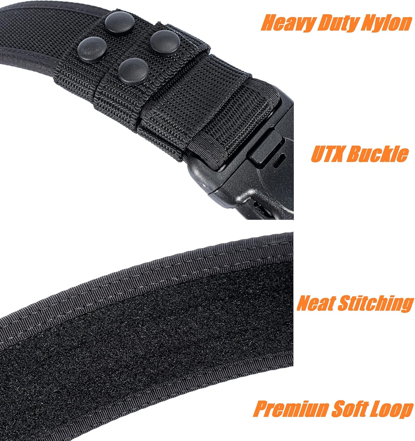 Duty Belt Law Enforcement Police Security 2"/2.25" Tactical Patrol Belt - Image 6