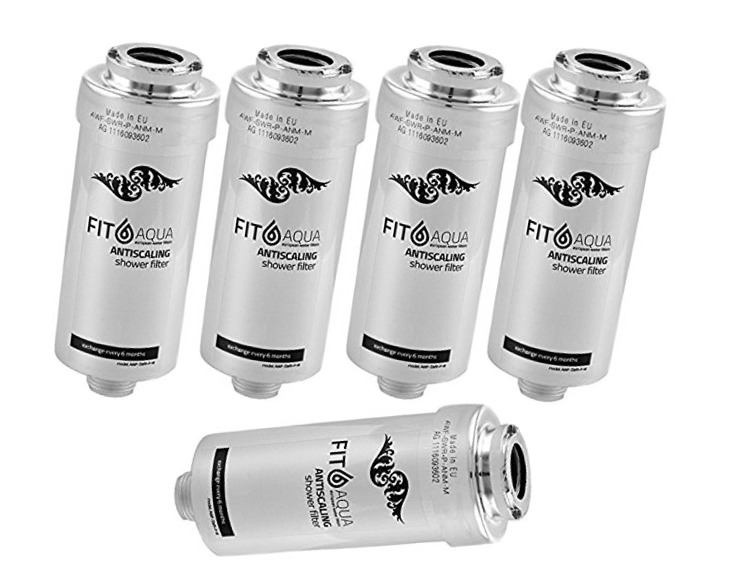 5 x Fita Qua AWF de Medidor de p de ANM de m antical ducha filtro (cromo Style) contra la cal y cloro
