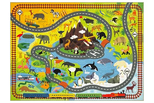 KC Cubs 3x5 Animal Safari Play Mat Carpet