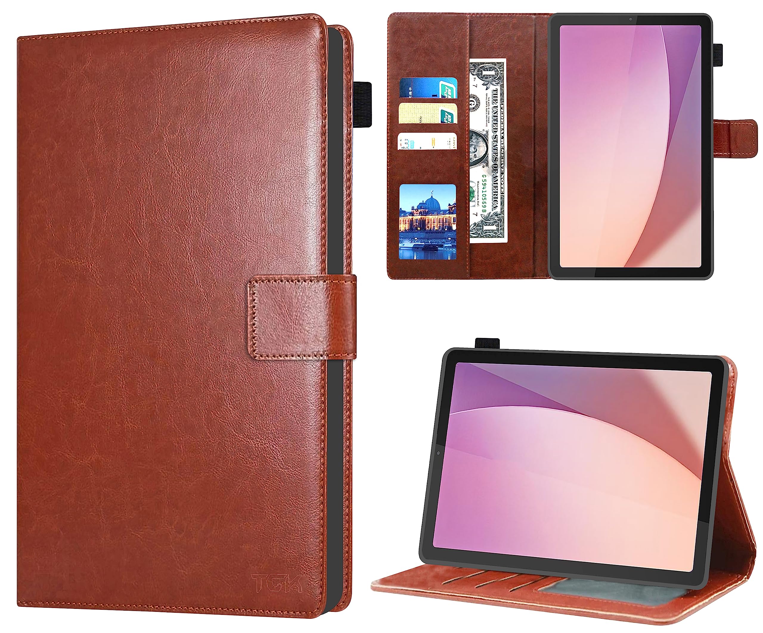 TGK Multi Protective Wallet Leather Flip Stand Case Cover for Lenovo Tab M9 22.86 cm (9 inch) TB310XU / TB310FU (Brown) (B0C8FZS6SK) Amazon Price History, Amazon Price Tracker