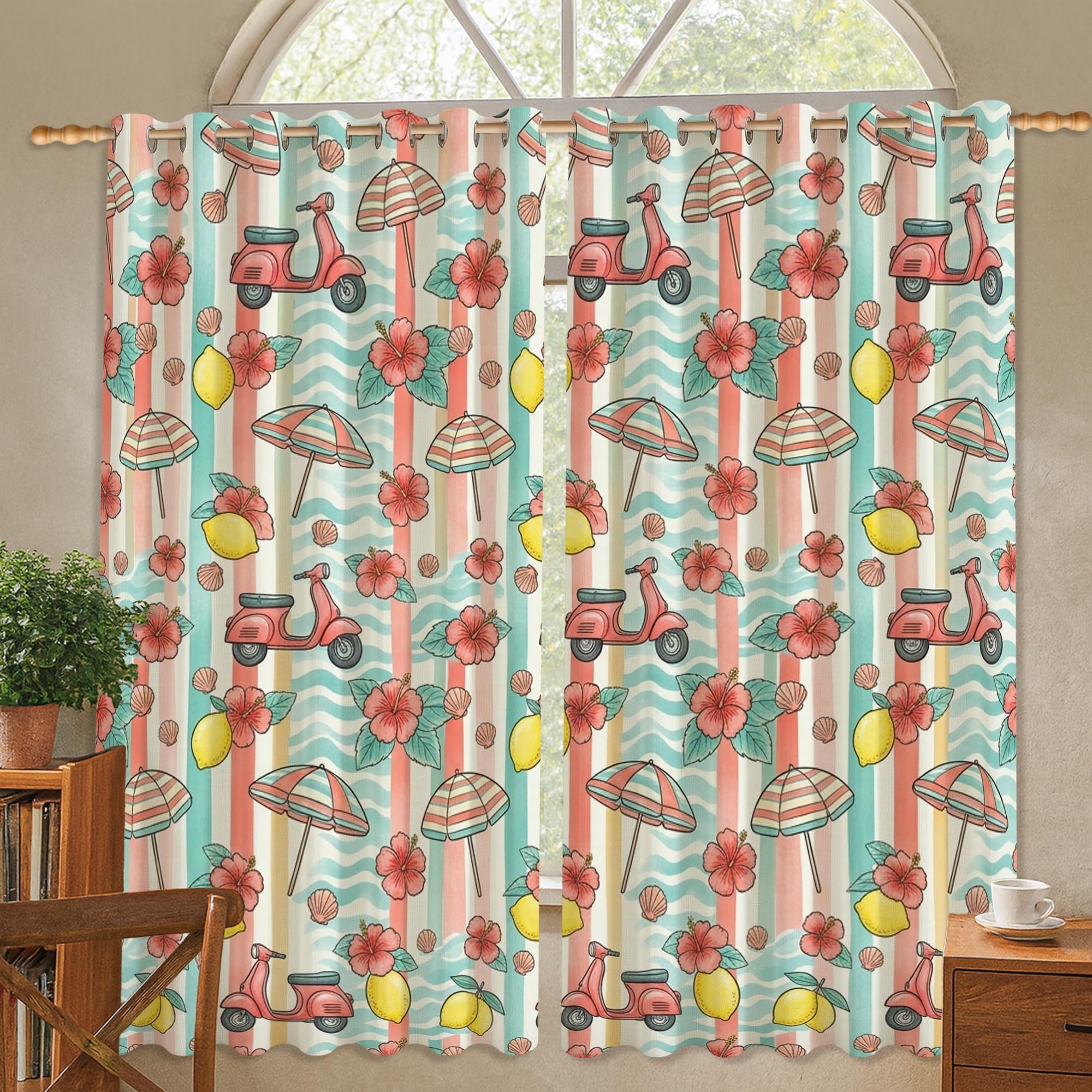 Rideaux occultants 106x114 cm avec oeillets pour fenêtre de chambre à coucher