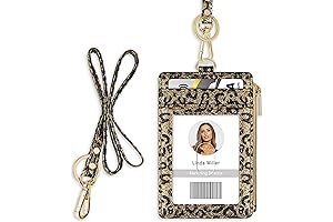 Cheetah Lanyard with ID Holder- Bling Leopard Print