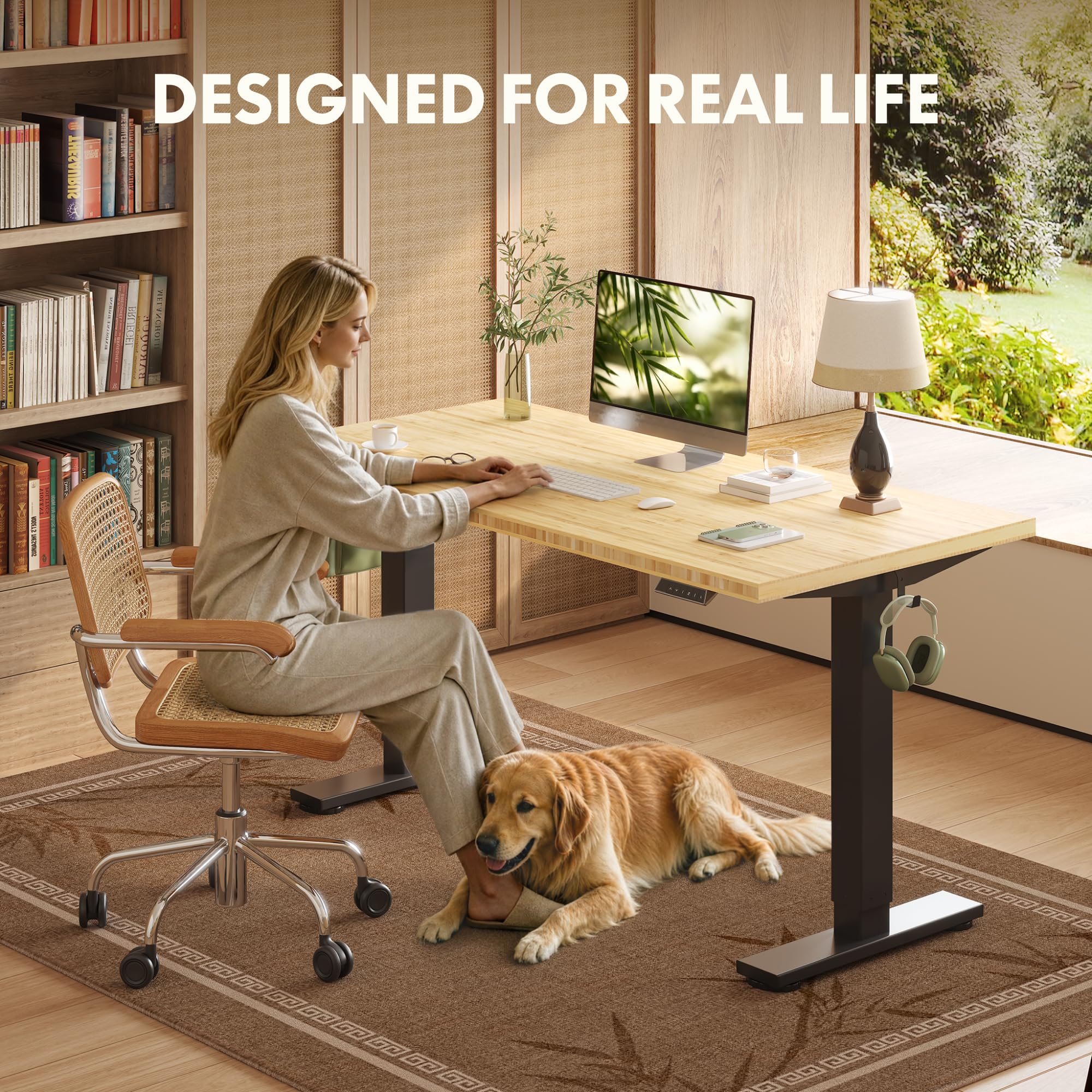 Amazon.com: FLEXISPOT Solid Bamboo Standing Desk, 60