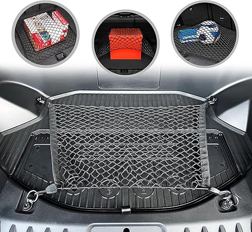 Floor Style - Red de carga elástica para Ford F-150 Lightning 2022-2025 - Organizador y almacenamiento de Frunk de alta calidad - Red de equipaje