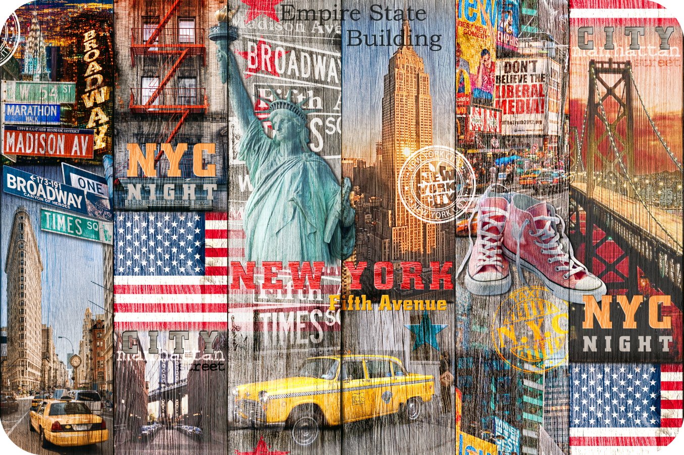 d-c-fix tovaglietta – Times Square (29 cm x 44 cm rettangolare) – tovaglietta gialla per tavolo da cucina e da pranzo – idonea al contatto con alimenti & lavabile