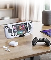 Vista 6 de Syntech Funda protectora compatible con consola de accesorios de Steam Deck, protección completa con agarres antideslizantes para el pulgar