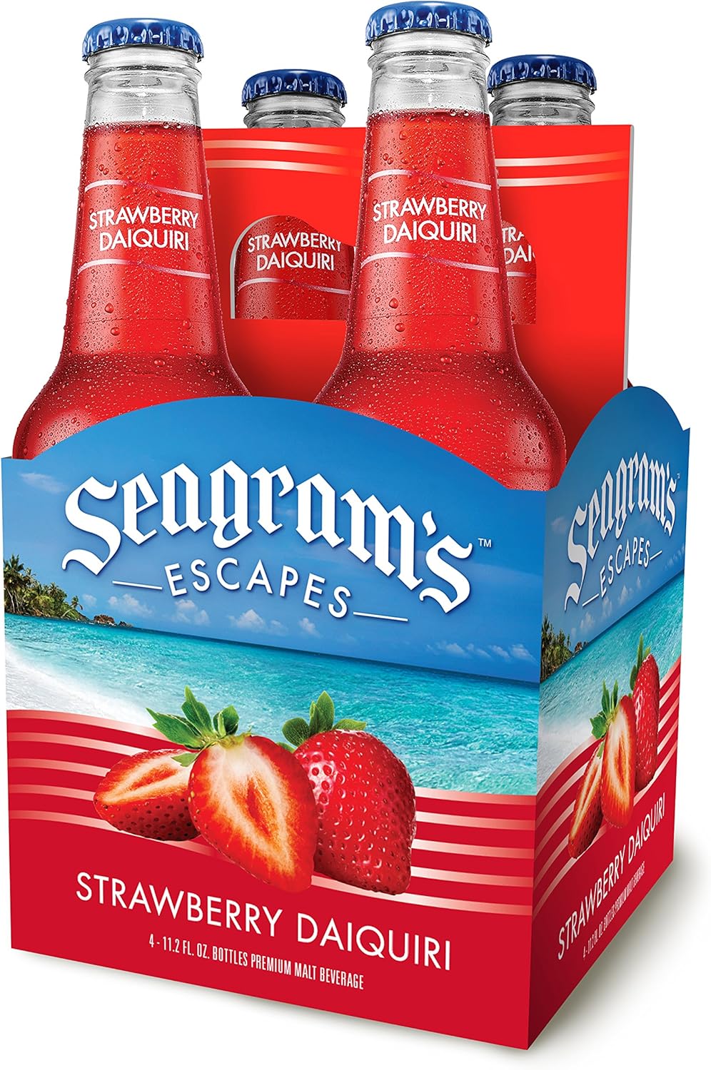 Seagrams Escapes Strawberry Daiquiri, 4 pk, 11.2 oz. bottle