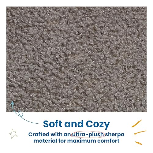 Miniatura 8 de ECR4Kids Silla de peluche, muebles para niños, gris