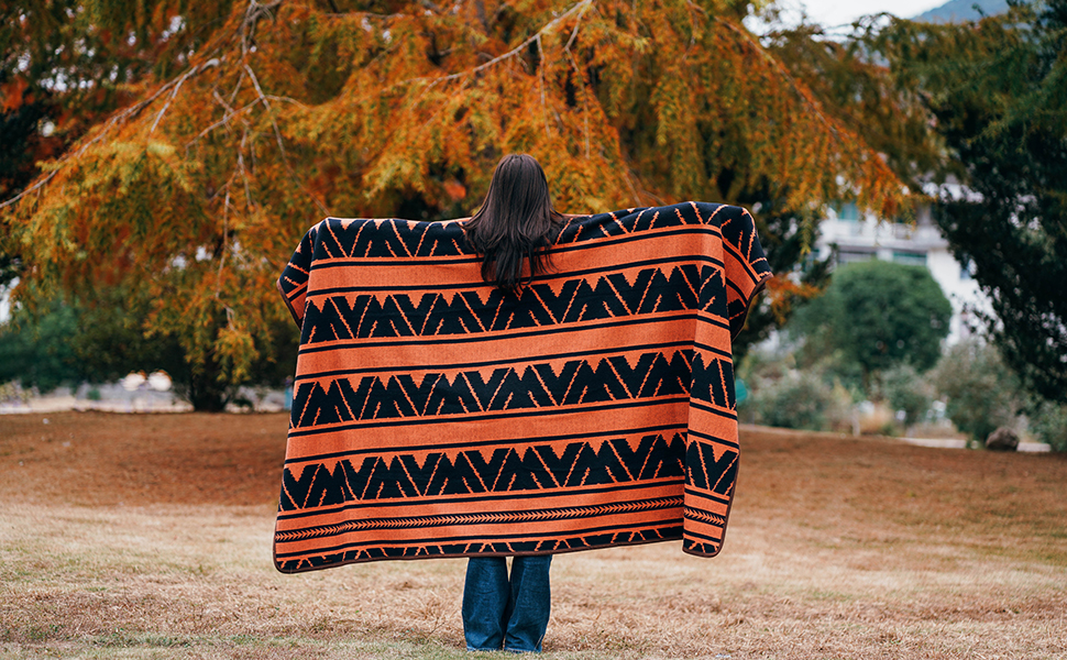 Couverture Laine Mérinos Extra Large - Pour Camping, Plein Air, Maison (160x200 Cm, Lavable)