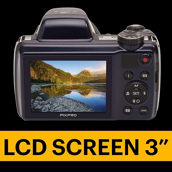 KODAK PIXPRO Astro Zoom AZ528 Dijital Fotoğraf Makinesi - 16MP, 52x Optik Zoom, 3 inç LCD Ekran, 1080P Full HD Video, 24mm Geniş Açı (Lacivert)