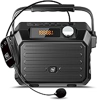 Vista 1 de WinBridge Amplificador de voz inalámbrico para profesores, sistema PA portátil de 30 W con micrófono de auriculares UHF y altavoz Bluetooth