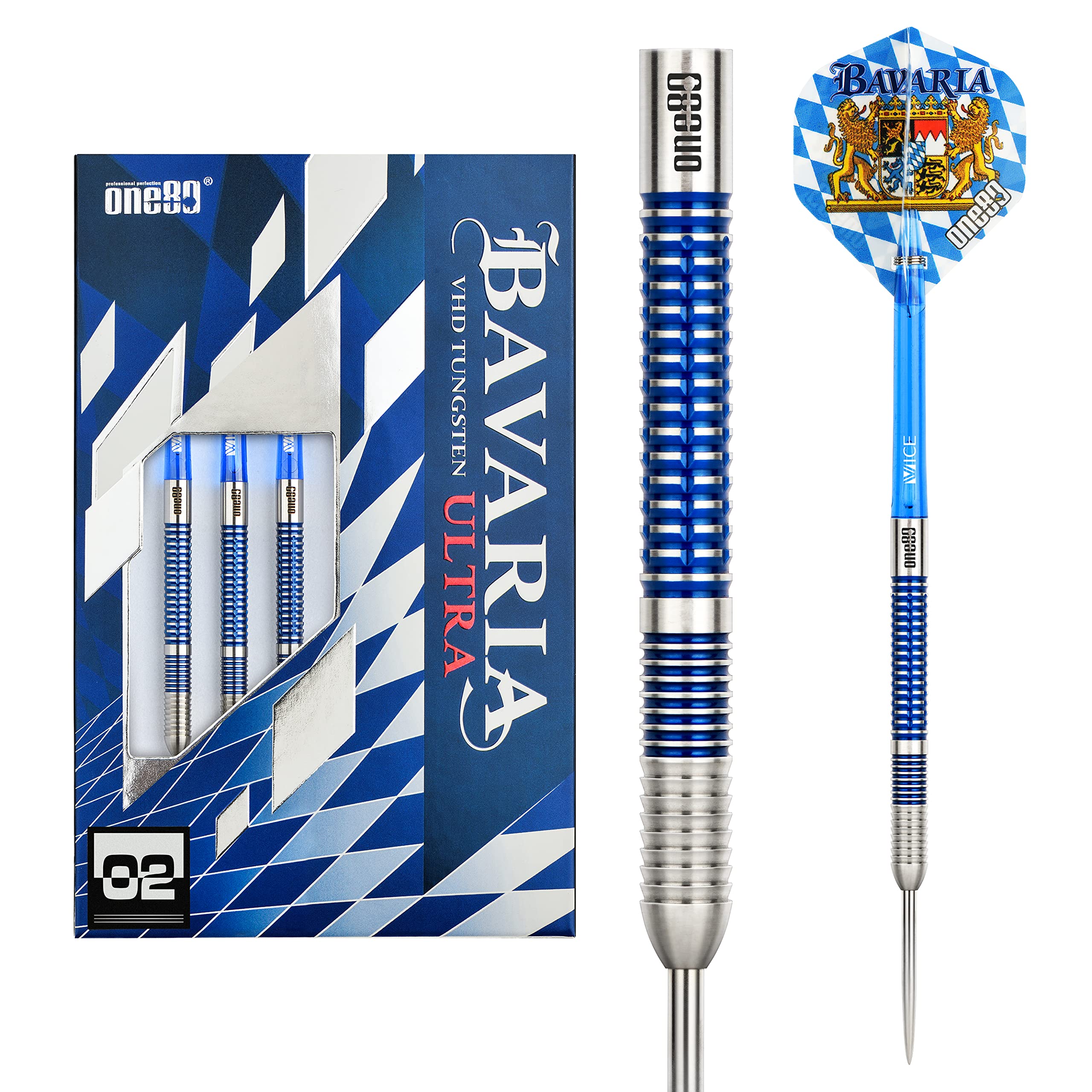 ONE80 Bavaria Ultra 02 90% Steel Tip Darts 23 g