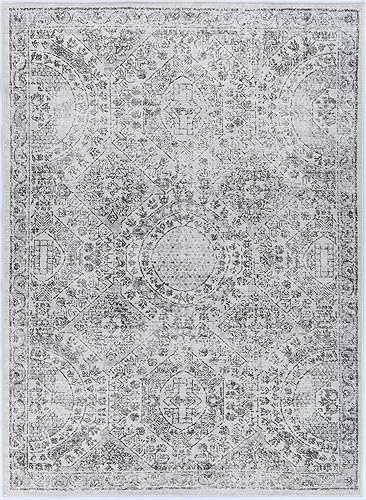 THE RUG COLLECTIVE Alfombra rectangular para decoración, alfombra vintage resistente al agua para sala de estar, dormitorio, cocina, Versalles,