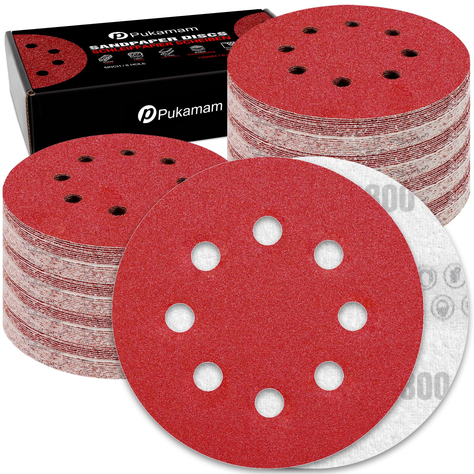 120 Sanding Discs 5 Inch - 120 Grit -9