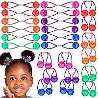 Vista 1 de 24 piezas de coleteros con cuentas brillantes multicolores en forma de diamante de 16 mm, bolas para cola de caballo, cuentas para el pelo