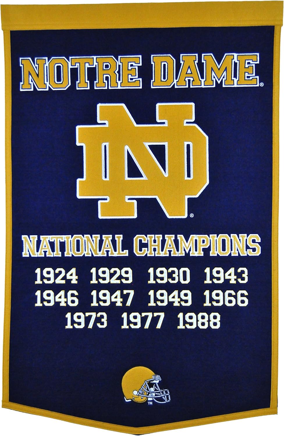 Winning Streak Sports NCAA Notre Dame Fighting Irish Dynasty Banner - Wall Decor for College Sports Fans : Wall Banners : Sports & Outdoors