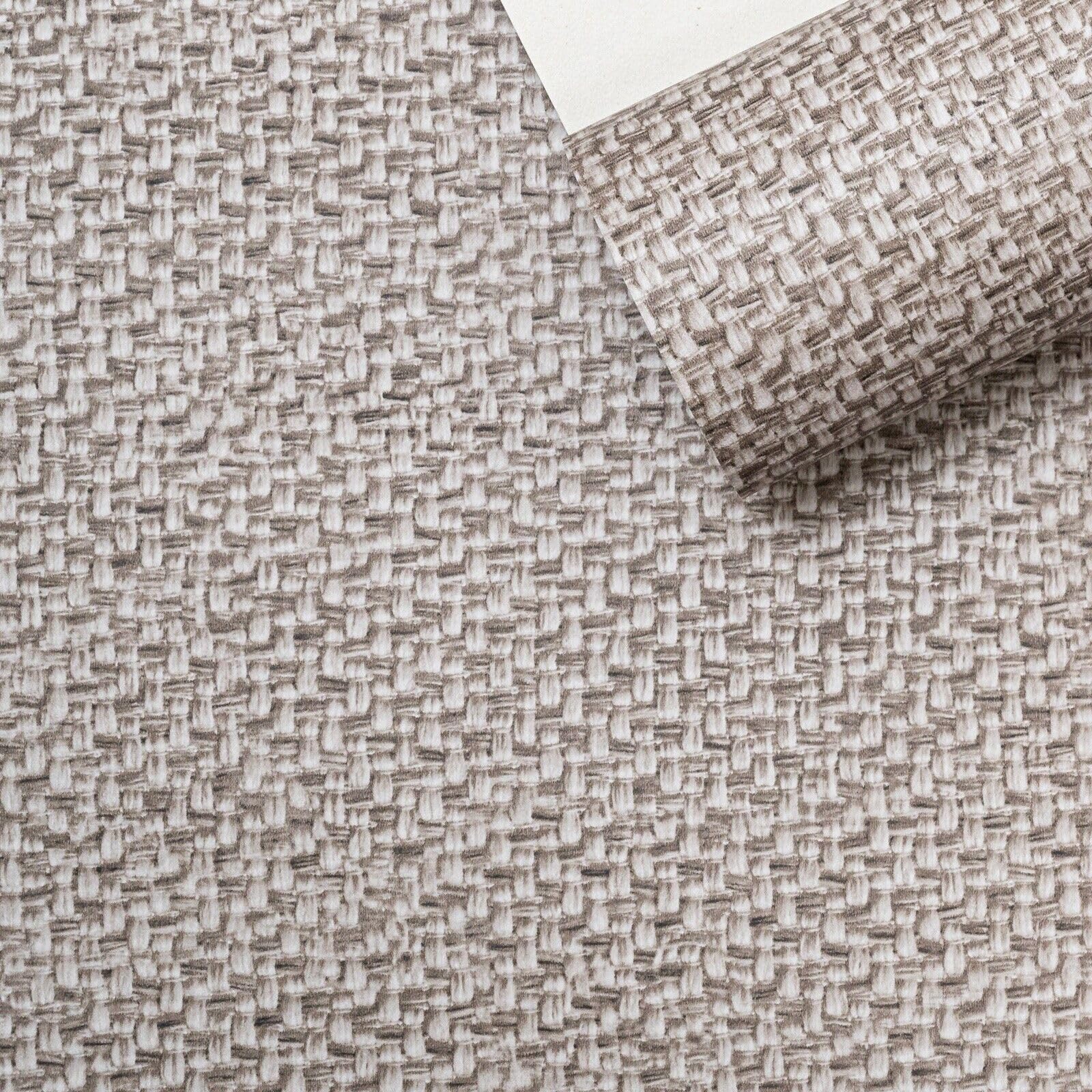 Sophie Laurence Brown Heavyweight Linen Weave Wallpaper - Smooth Finish, Washable, Wet Removable - 0.53M X 0.53M Sample