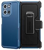 for Motorola Moto-G-5G 2025 Case: Heavy Duty Drop Protection with Rugged Belt-Clip Holster & Kickstand Military Grade Shockproof Durable Protective Cell Phone Cover for Moto G 2025 (Blue)