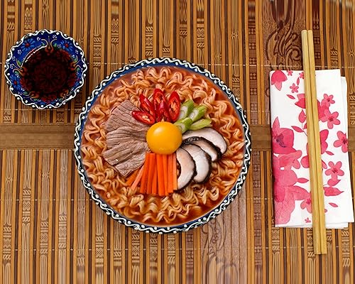 Miniatura 6 de Küchengeräte Cuenco decorativo de cerámica turca pintado a mano de 6.2 pulgadas inc%100  Cuenco de servir hecho a mano para aperitivos, ensalada,