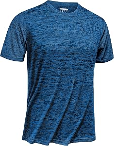 TACVASEN Chemises d'entraînement pour hommes Fit sec Cooling Hydratant Gym Short Sleeve Crew Cou T-Shirt