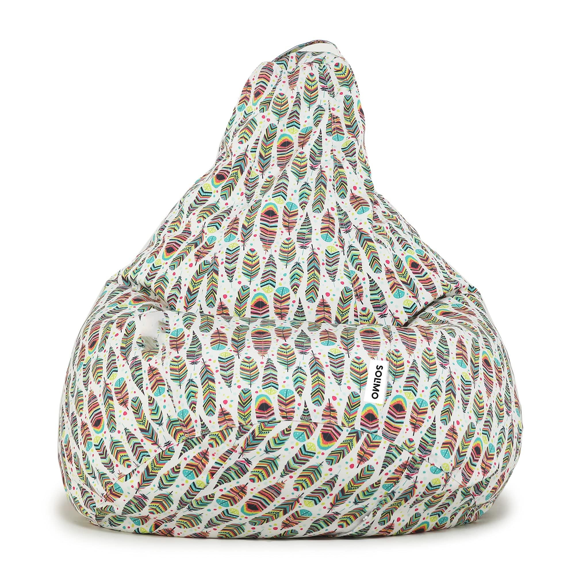 Amazon Brand - Solimo Feather XXXL Printed Fabric Bean Bag Cover Without Beans (Multicolor) (B08DDXL7PL) Amazon Price History, Amazon Price Tracker