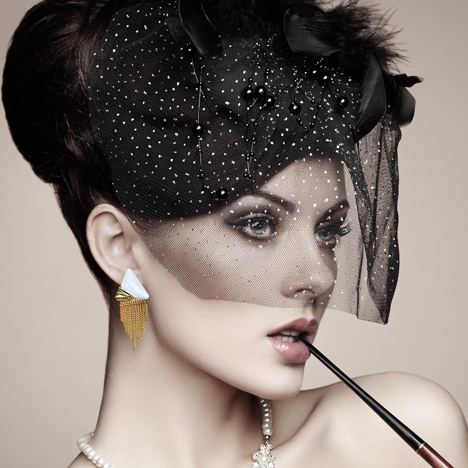 Black White Earrings for Women Teen Gifts Dangle Drop Fashion Geometric Statement Jewelry - Image 3