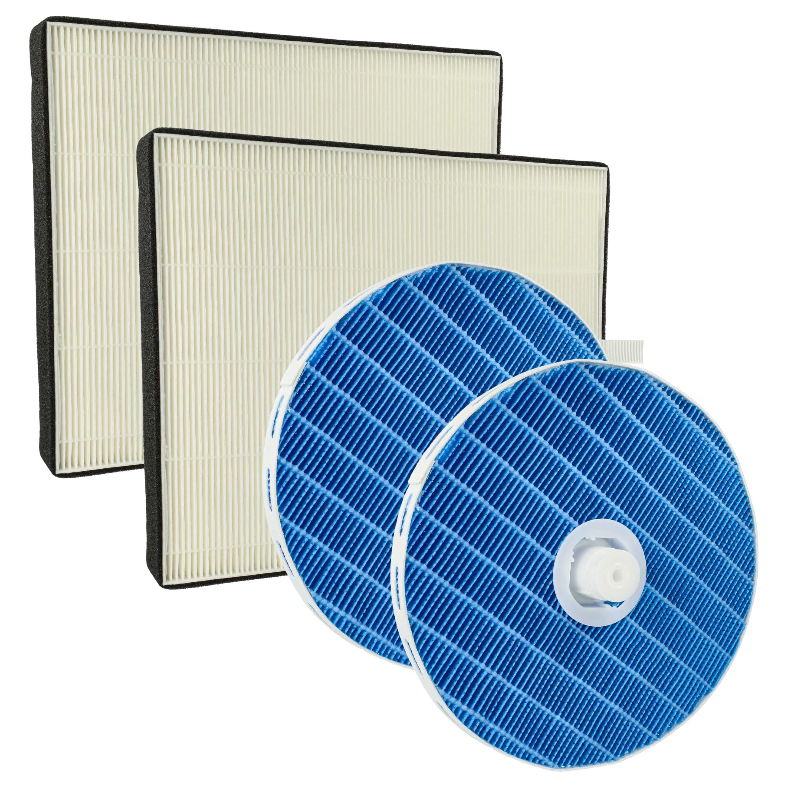 vhbw Zestaw filtrów (4 sztuki) kompatybilny z Philips HU5930/10 oczyszczacz powietrza/oczyszczacz powietrza - element nawilżający, filtr