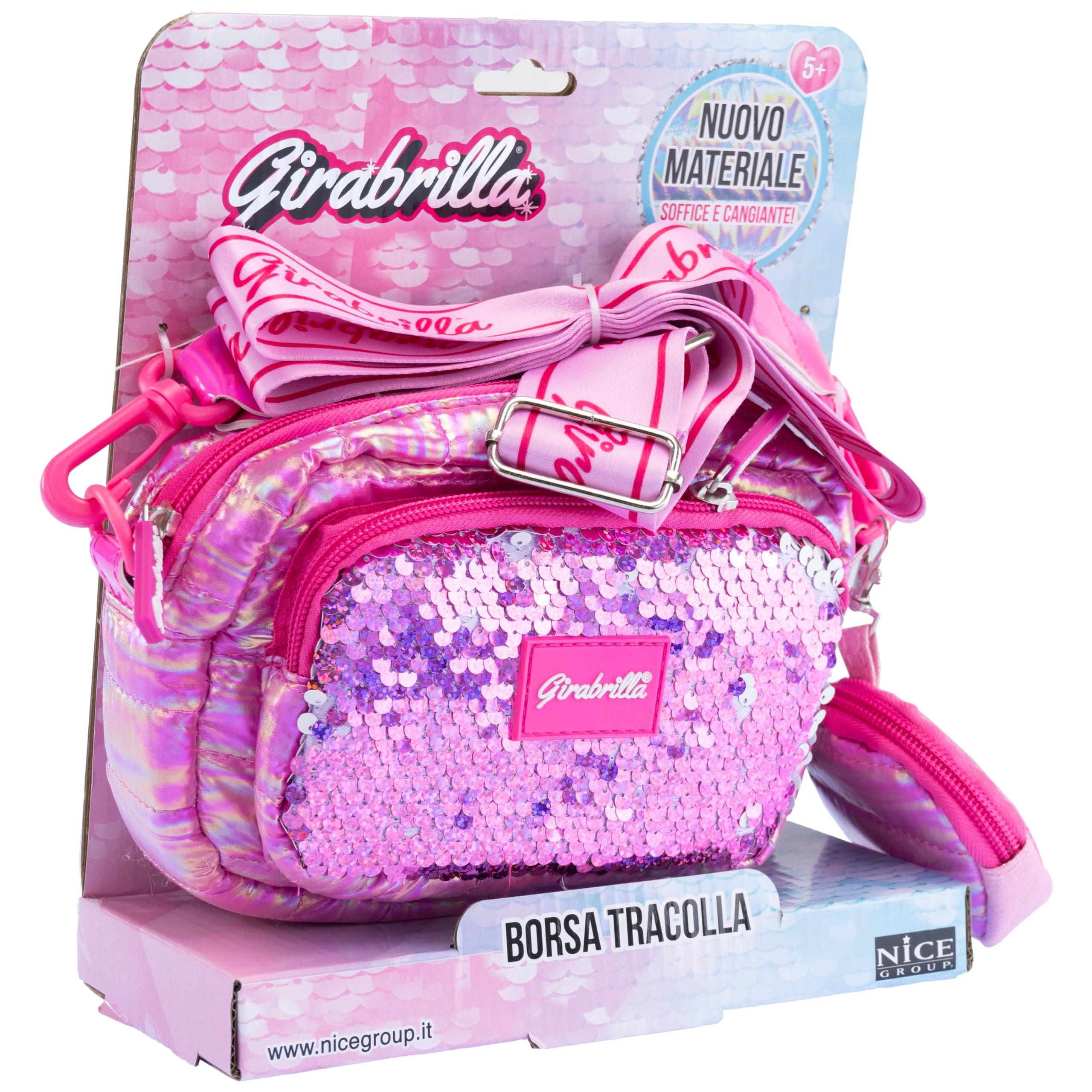 Girabrilla Puffer Clutch Bag, Color Magenta, One Size, 19053
