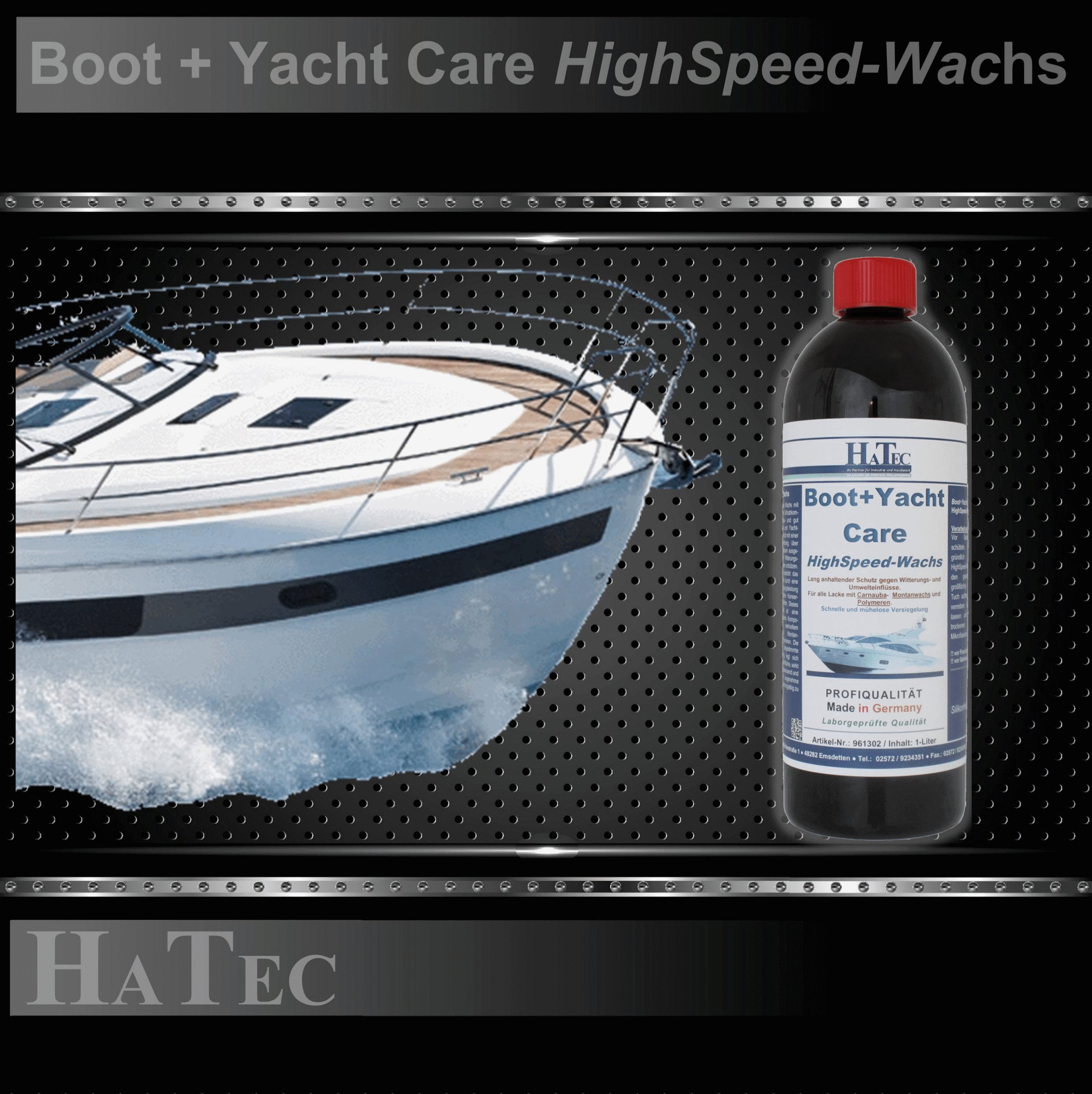 cera per imbarcazioni + yacht Care ad alta velocità, 1 litro, lucidatura, sigillante per barche, smalto per yacht e yacht