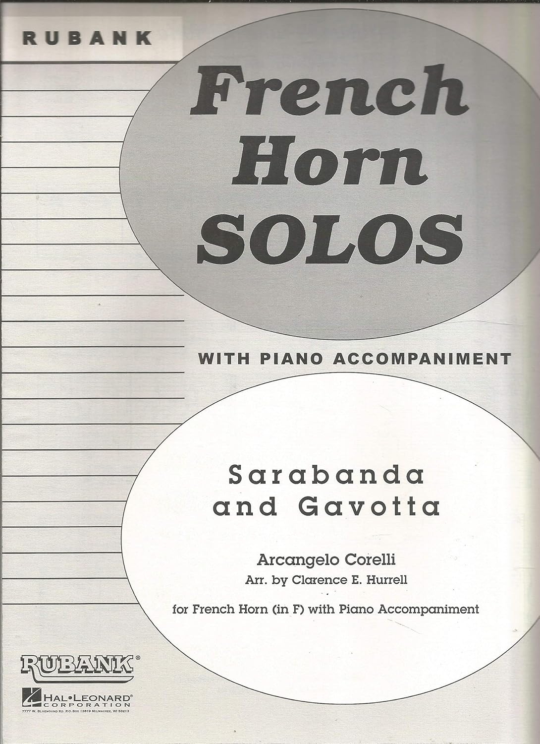 French Horn Solos with Piano Sarabanda and Gavotta for