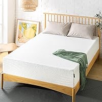 Vista 18 de Zinus Colchón de espuma viscoelástica esencial de té verde de 8 pulgadas [nueva versión], matrimonial, sin fibra de vidrio, sensación media, espuma