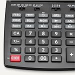 Amazon Basics Printing Calculator with 12-Digit LCD Display, Adding Machine with Tape Print Out for Business & Tax, Desktop and Palm, Black