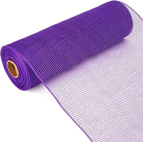 Ribbli Cinta de malla morada, 10 pulgadas x 30 pies (10 yardas), cinta de Halloween para guirnaldas de corona y decoración de árbol de Navidad (no