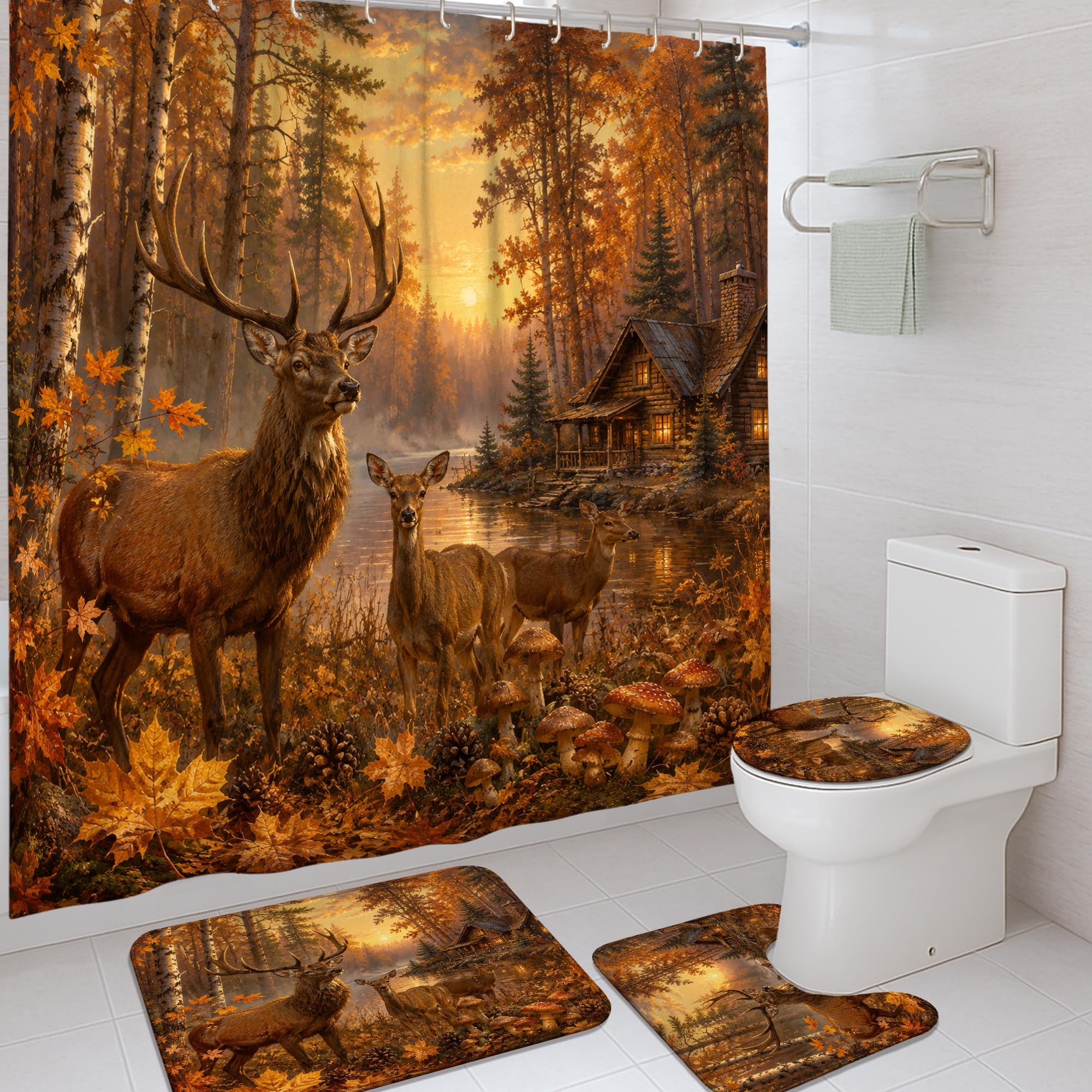 Rideaux de douche en tissu imperméable 183x183 cm
