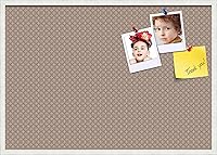 Vista 28 de PinPix Tablero de anuncios de corcho de 12 x 12 pulgadas. Este tablero decorativo enmarcado viene con diseño de círculos B W y un marco blanco