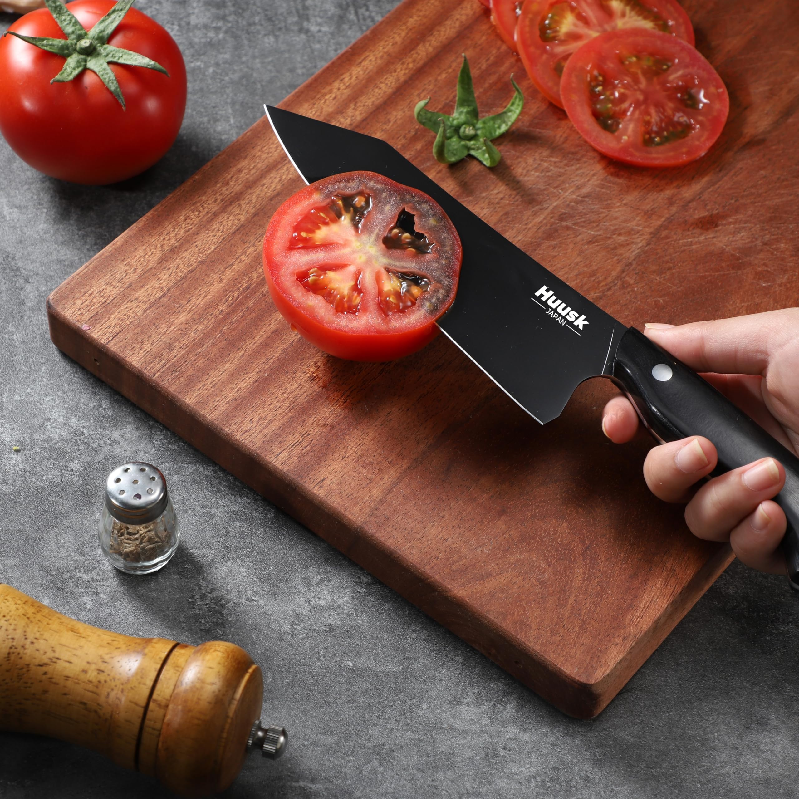 Huusk Japanese Chef Knife Set - 3 Piece Kitchen Knives -8